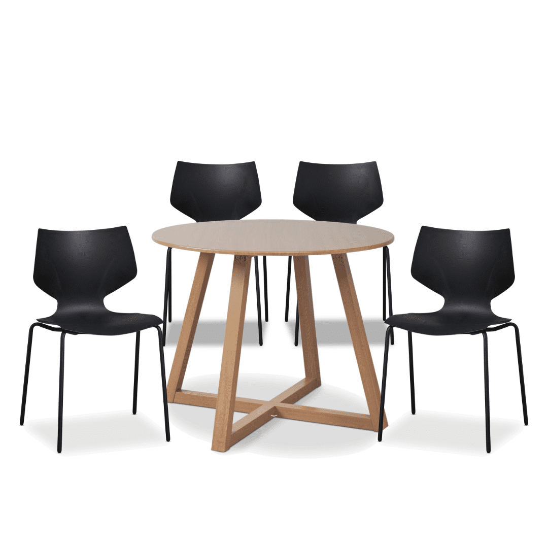 Avalon Natural Four Seater Dining Set