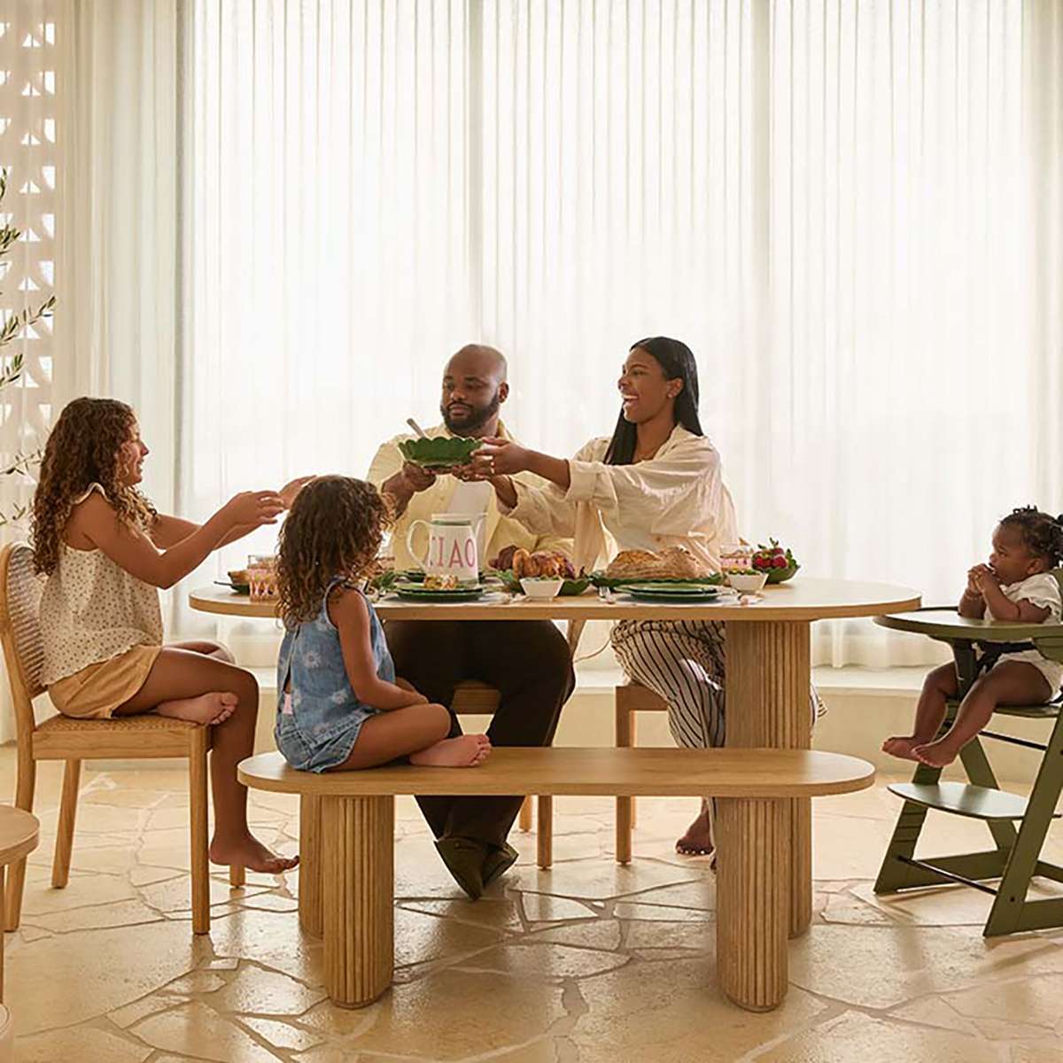Amara Bench Seat - Natural