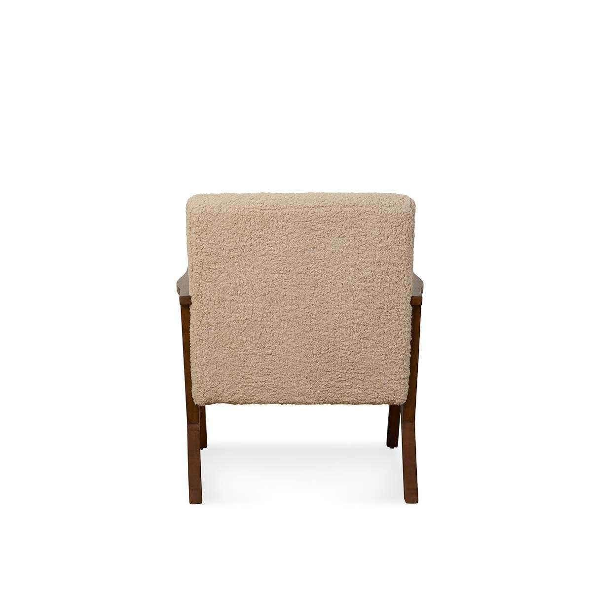 Ray Teddy Occasional Chair - Beige/Walnut