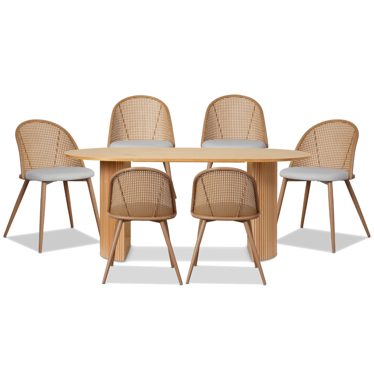 Eve Birch Avila Natural Six Seater Dining Set