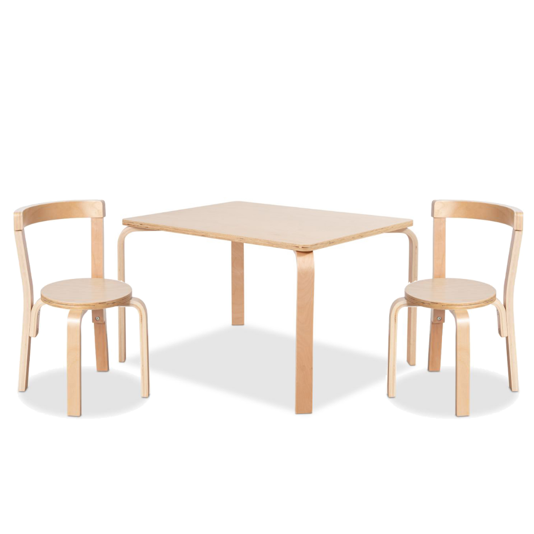Hudson Natural Rectangular Two Seater Chair Set