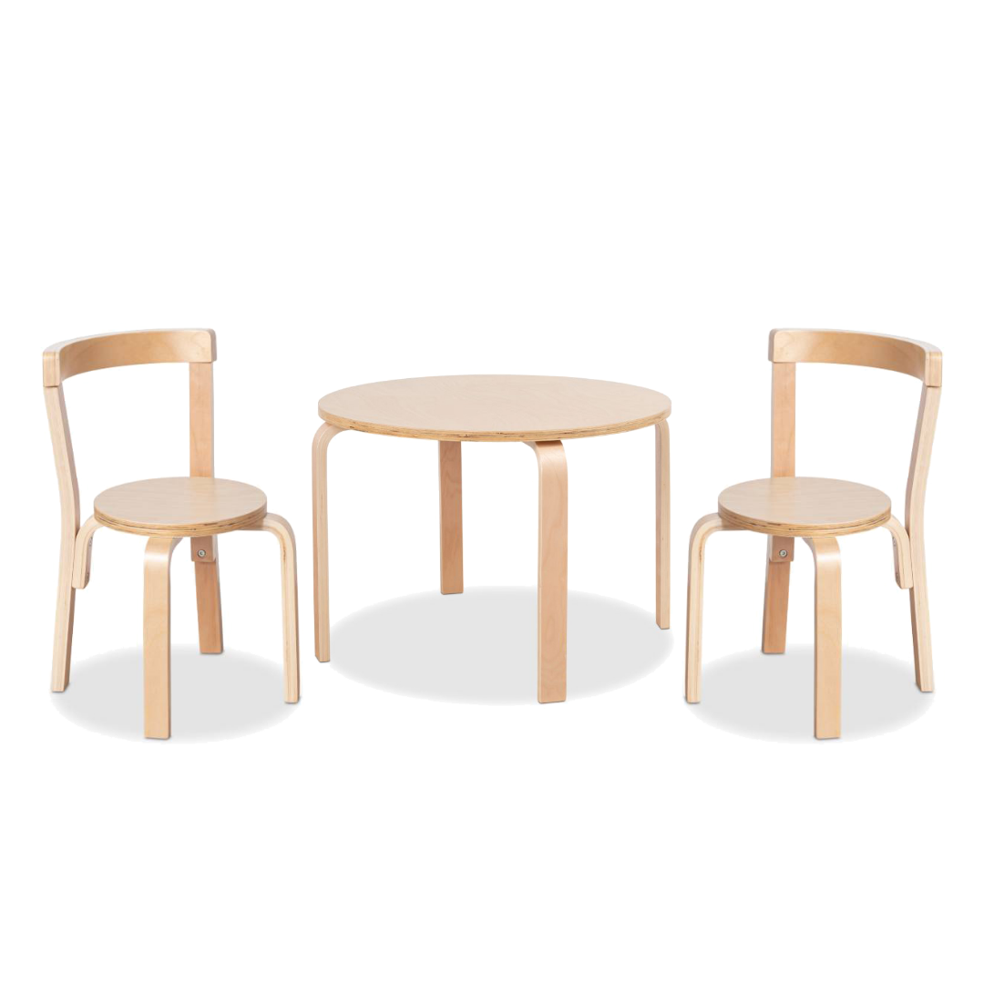 Hudson Natural Round Two Seater Chair Set