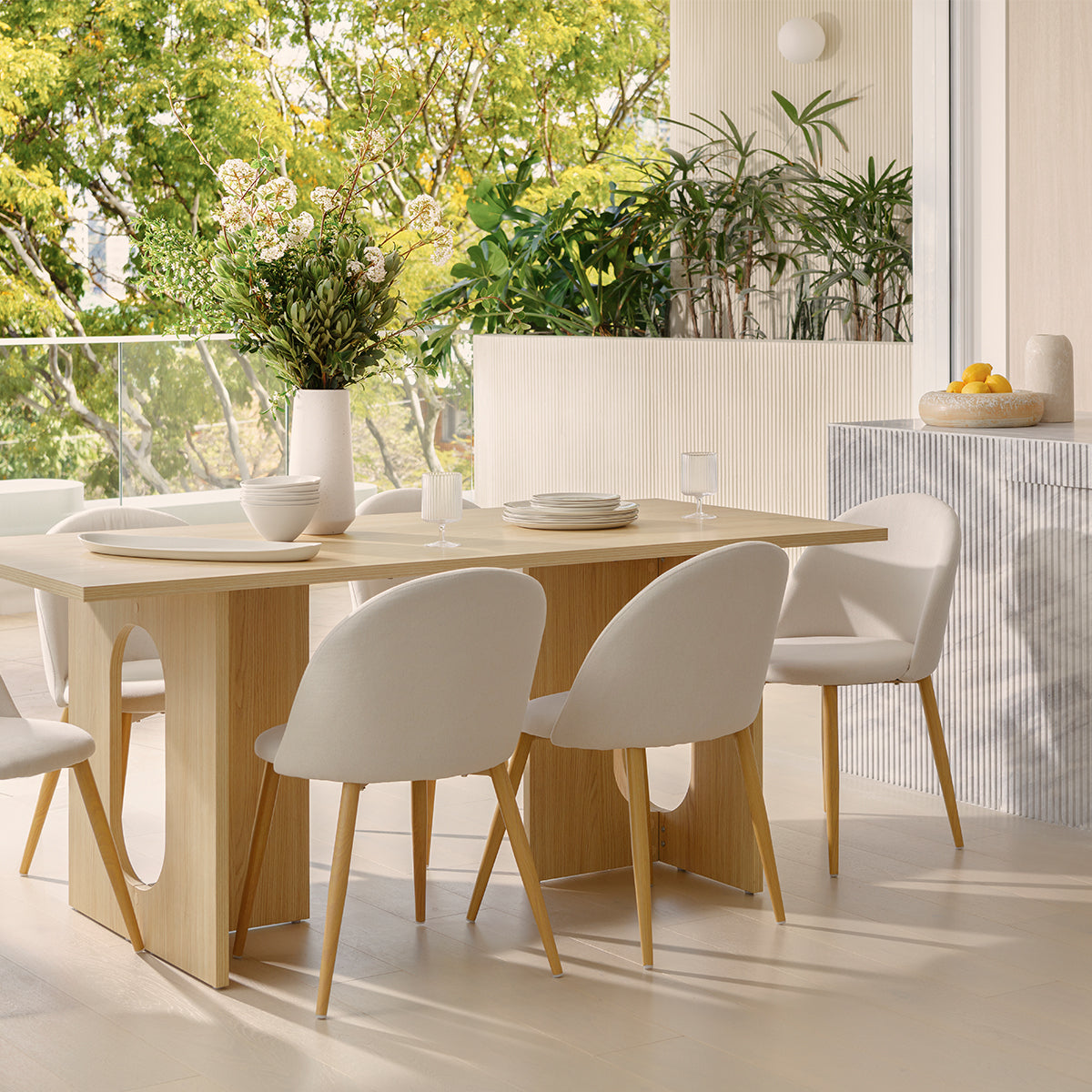 Ora Six Seater Rectangle Dining Table
