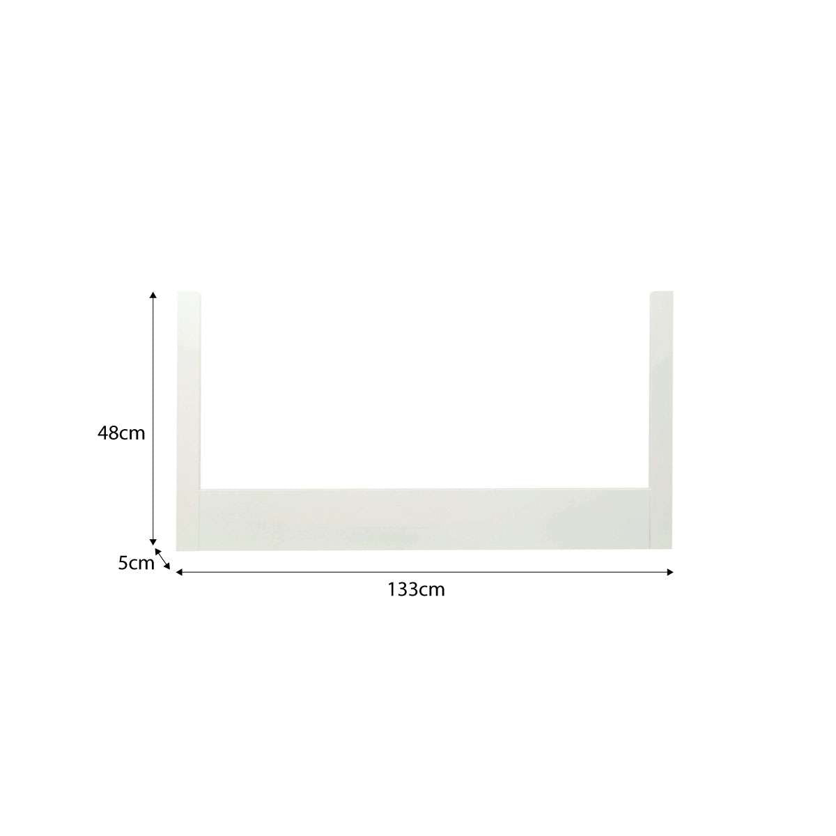 Mocka Cot Toddler Bed Conversion - White