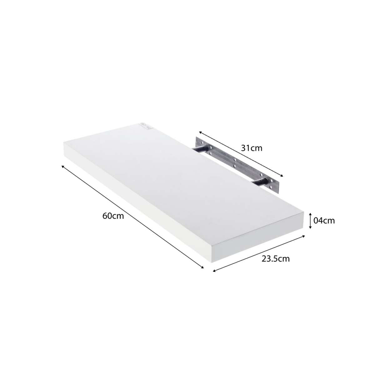 Floating Shelf - 60cm - White