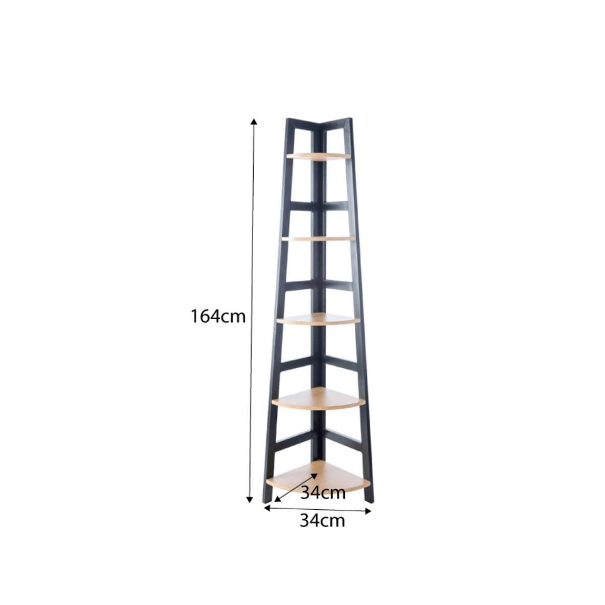 Porto Corner Shelves - Black