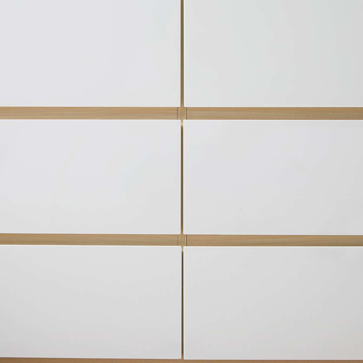 Jolt Six Drawer - Wide - Natural / White