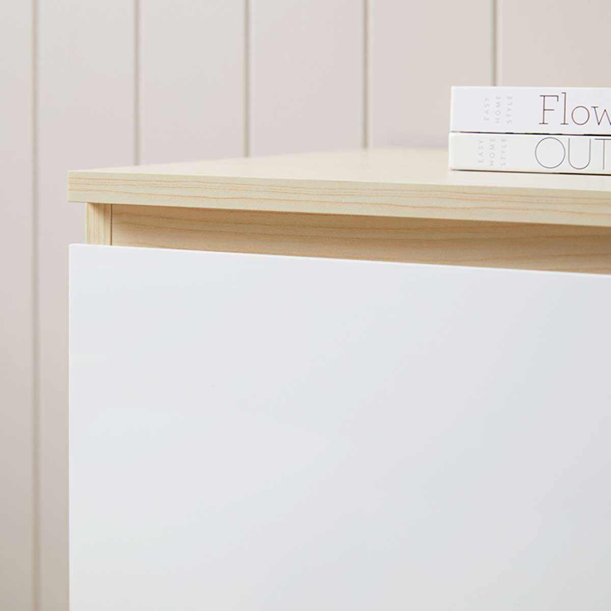 Jolt Six Drawer - Wide - Natural / White