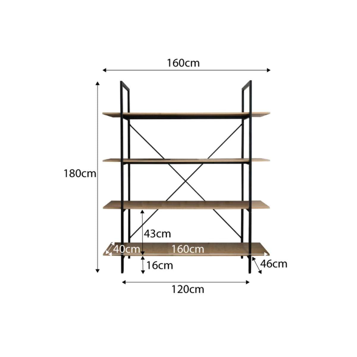 Porto Bookcase - Black
