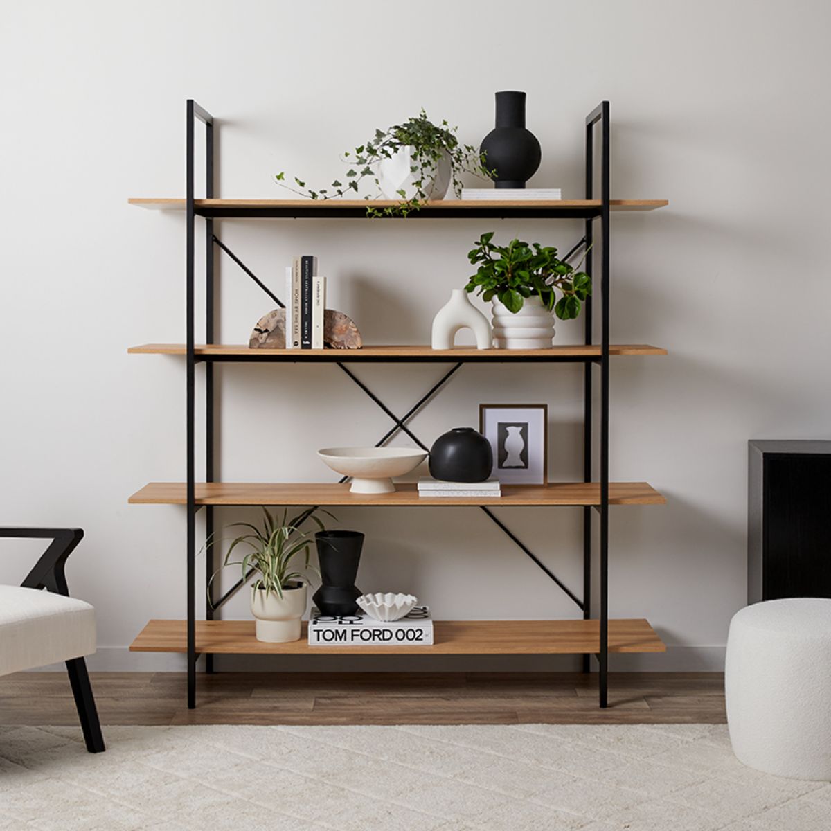 Porto Bookcase - Black