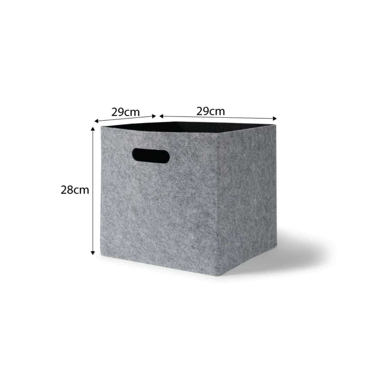 Felt Cube Basket - Grey