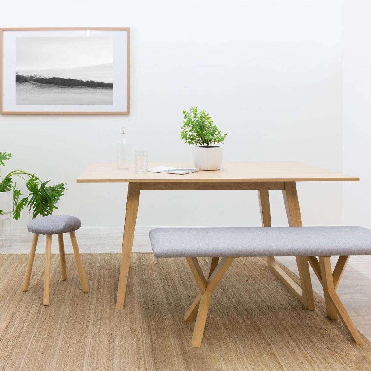 Livi Bench Seat - Light Grey
