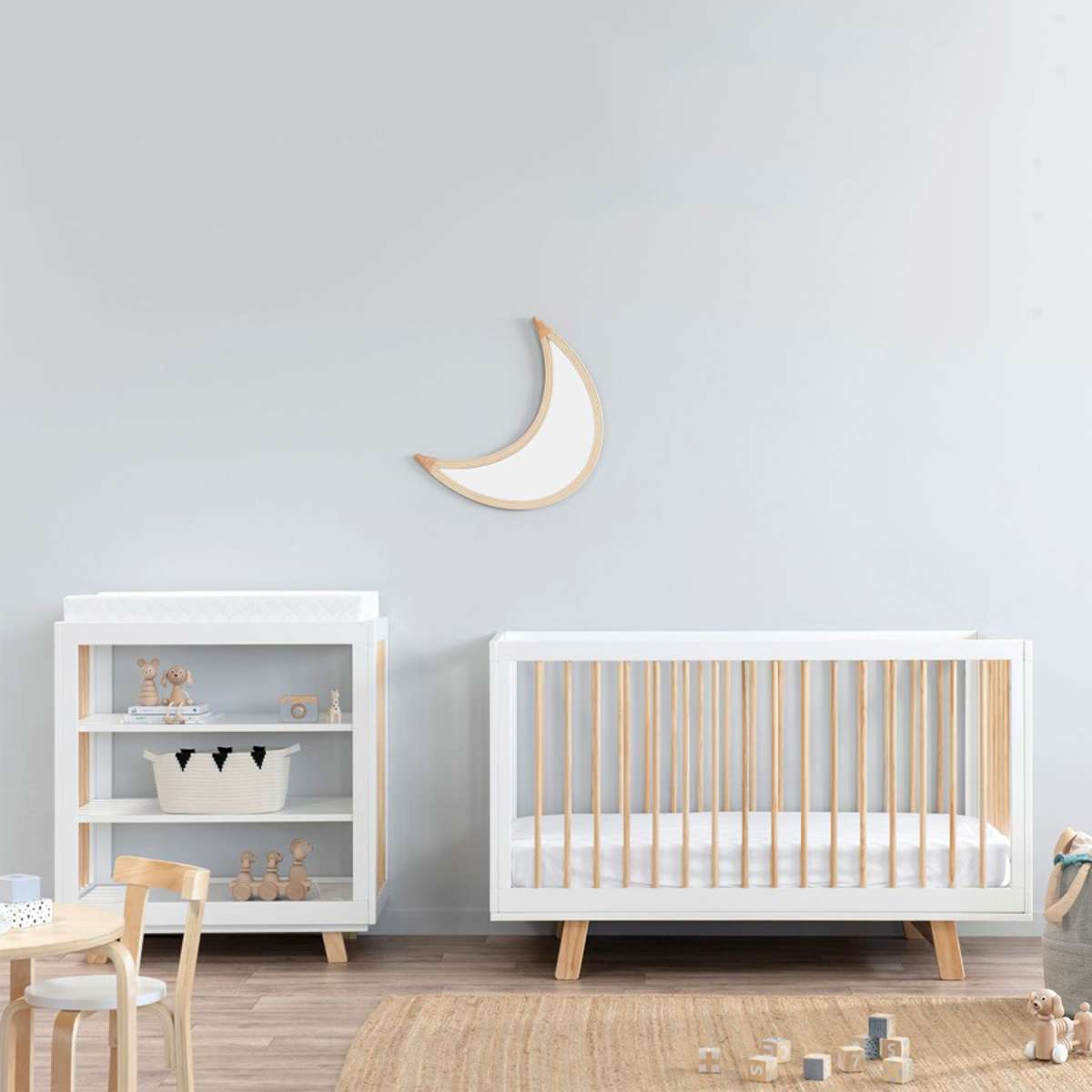 Aspen Cot - White/Natural