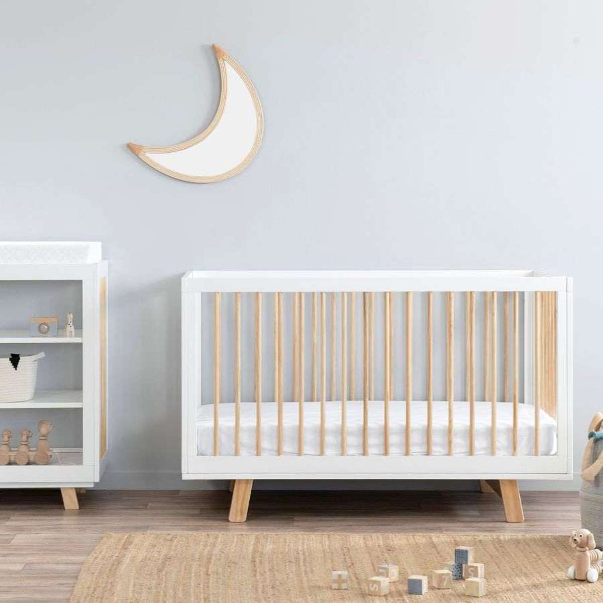 Aspen Cot - White/Natural