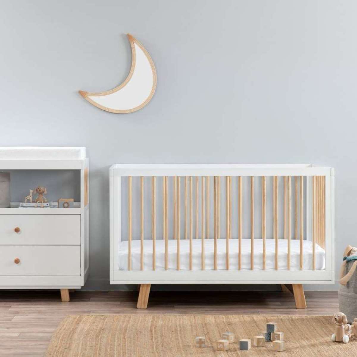 Aspen Cot - White/Natural