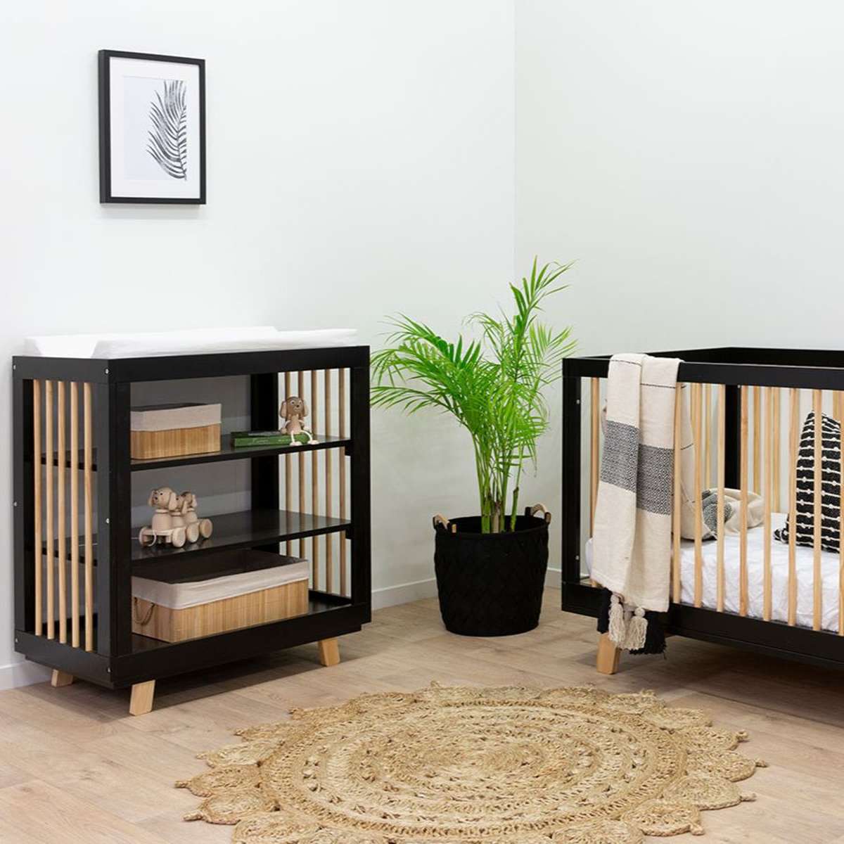 Aspen Change Table - Black/Natural
