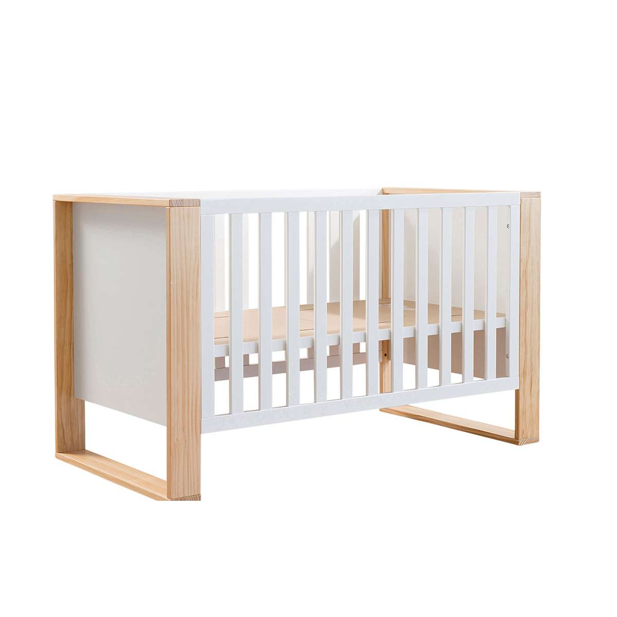 Boston Cot - White/Natural