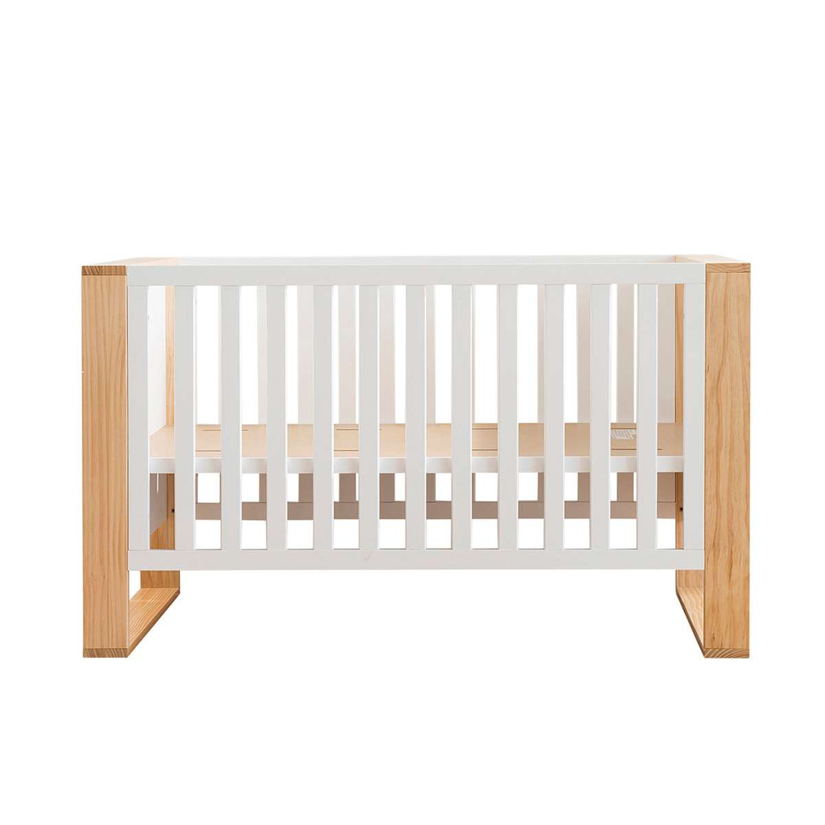 Boston Cot - White/Natural