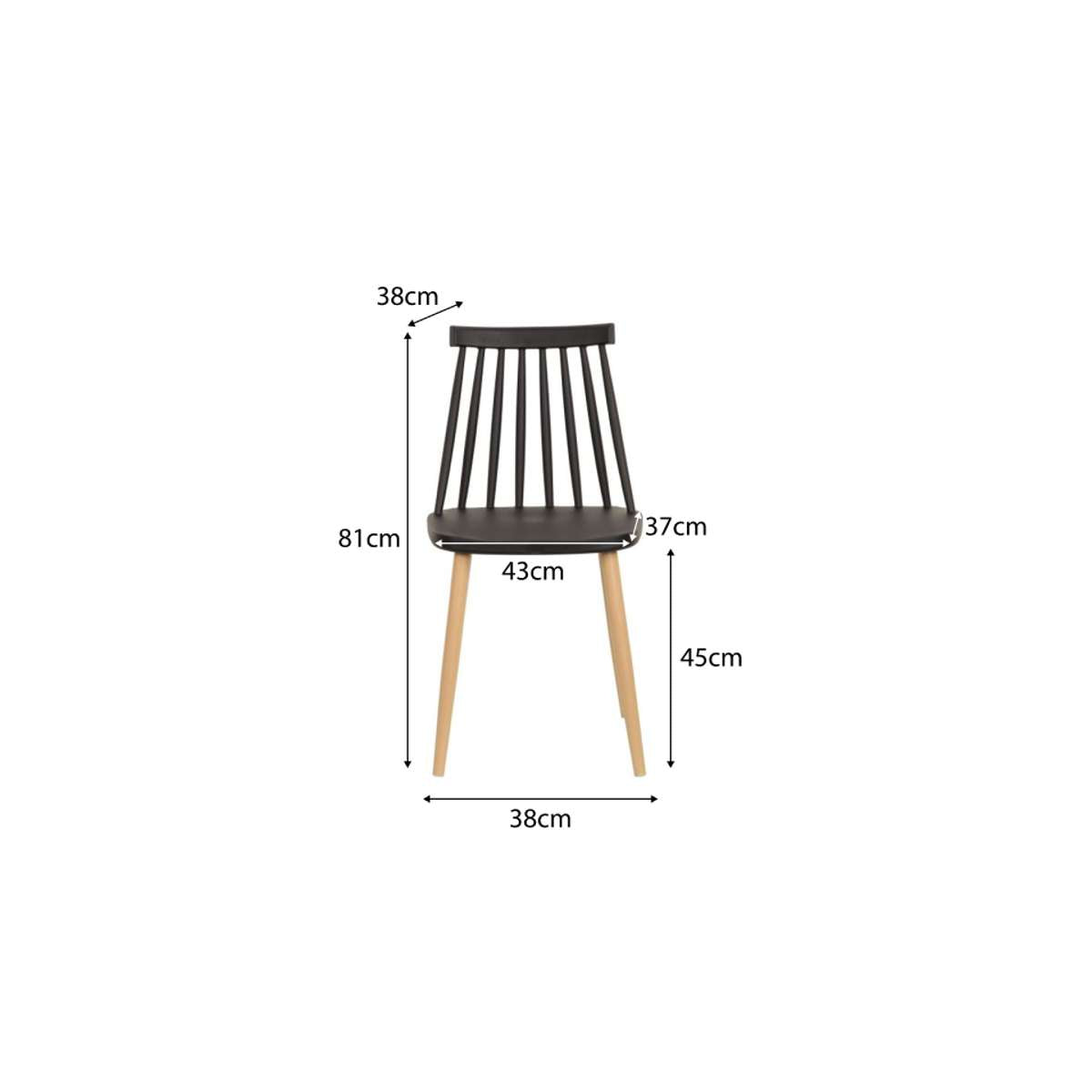 Flynn Dining Chair - Black