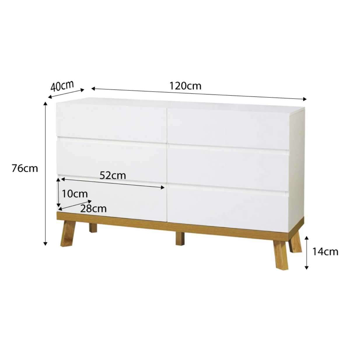 Addi Six Drawer - Wide