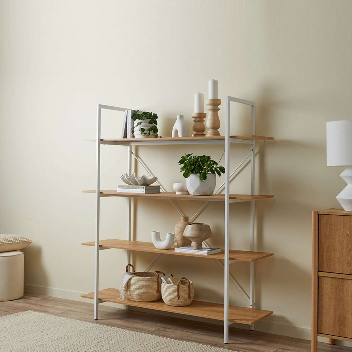 Porto Bookcase - White