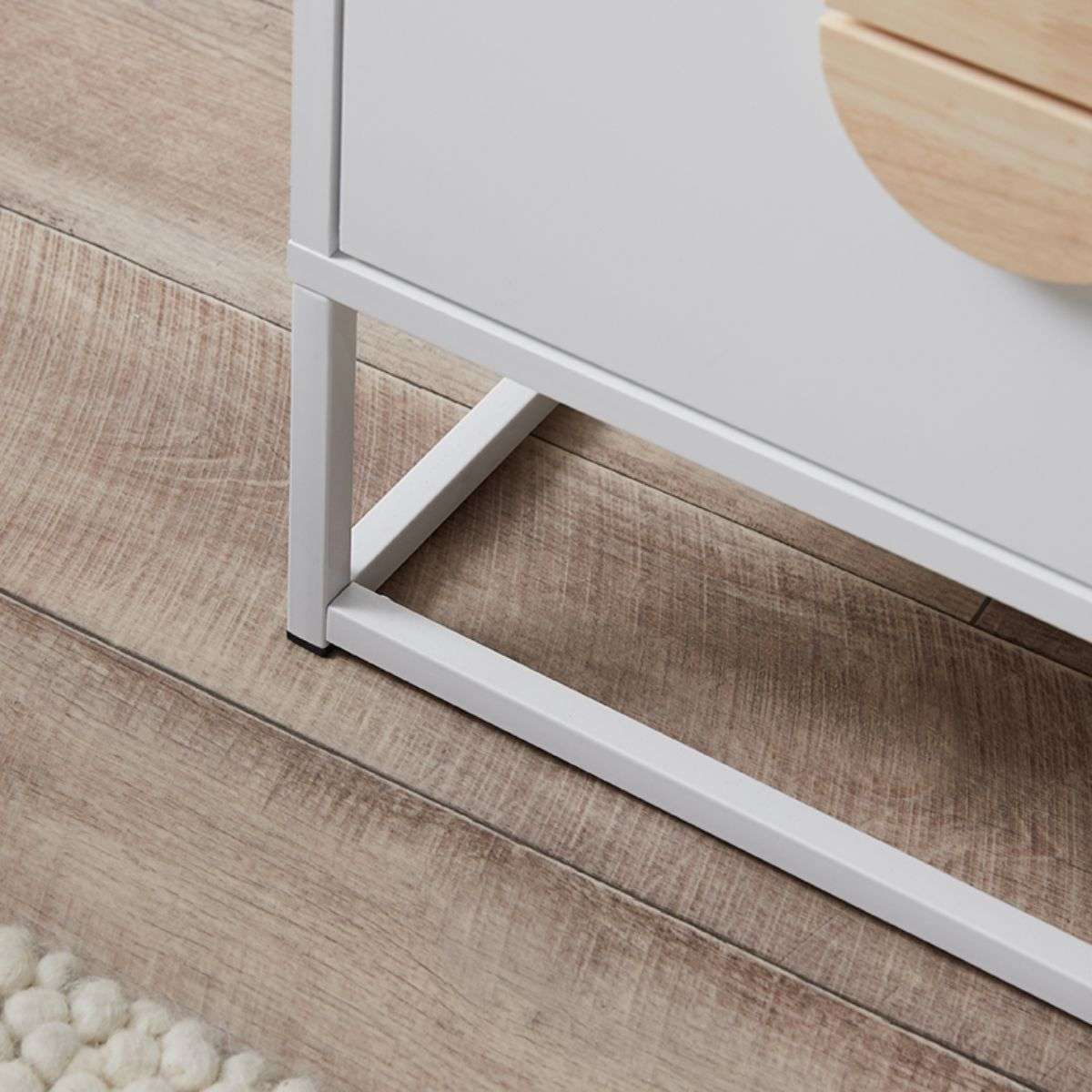 Eclipse Bedside Table - White
