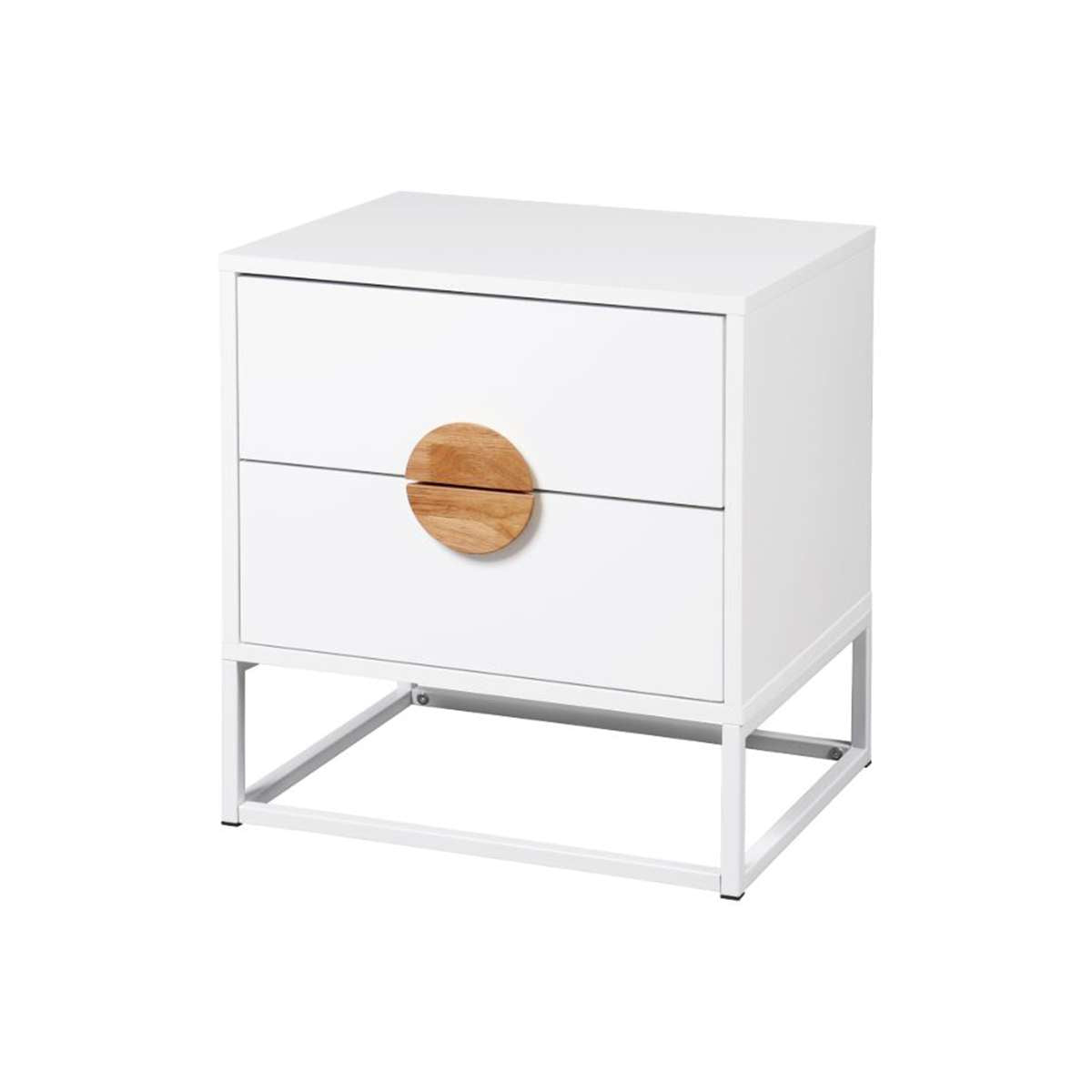 Eclipse Bedside Table - White