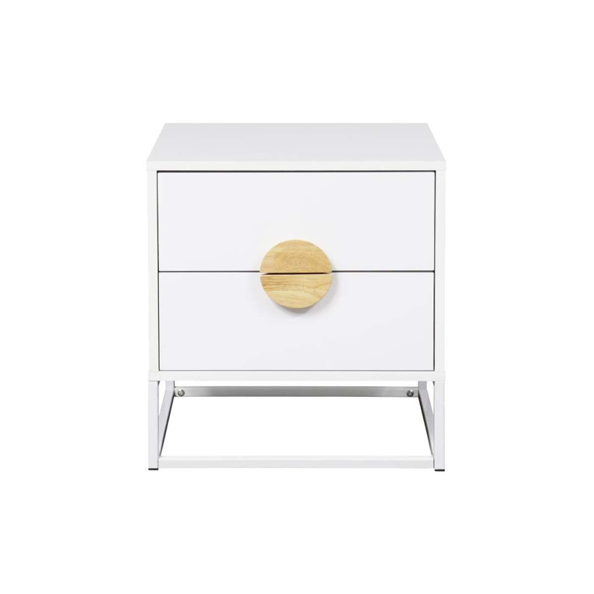 Eclipse Bedside Table - White