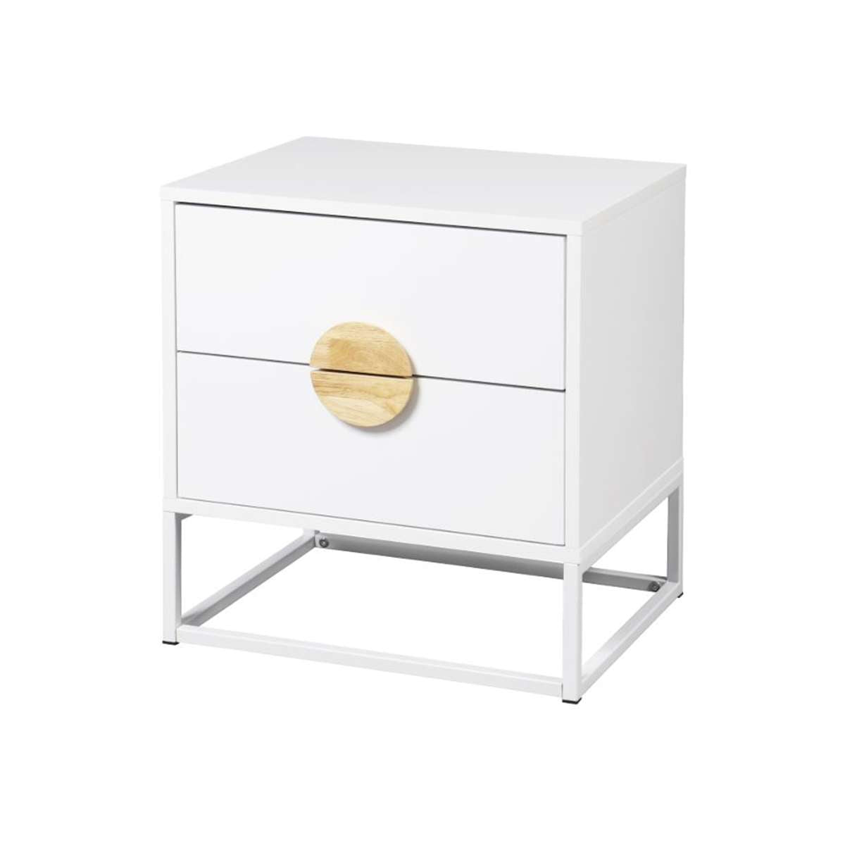 Eclipse Bedside Table - White