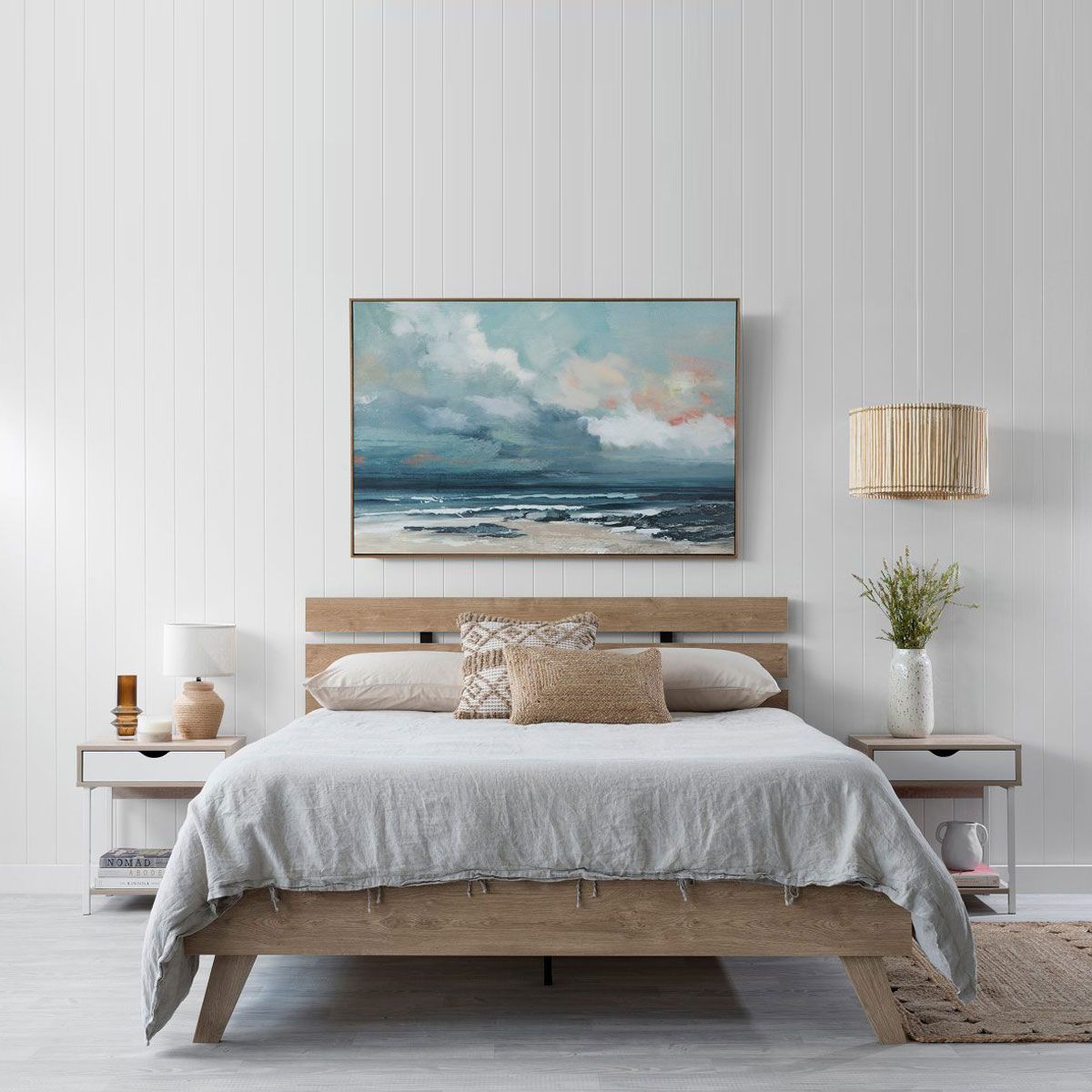 Soren Queen Bed - Natural