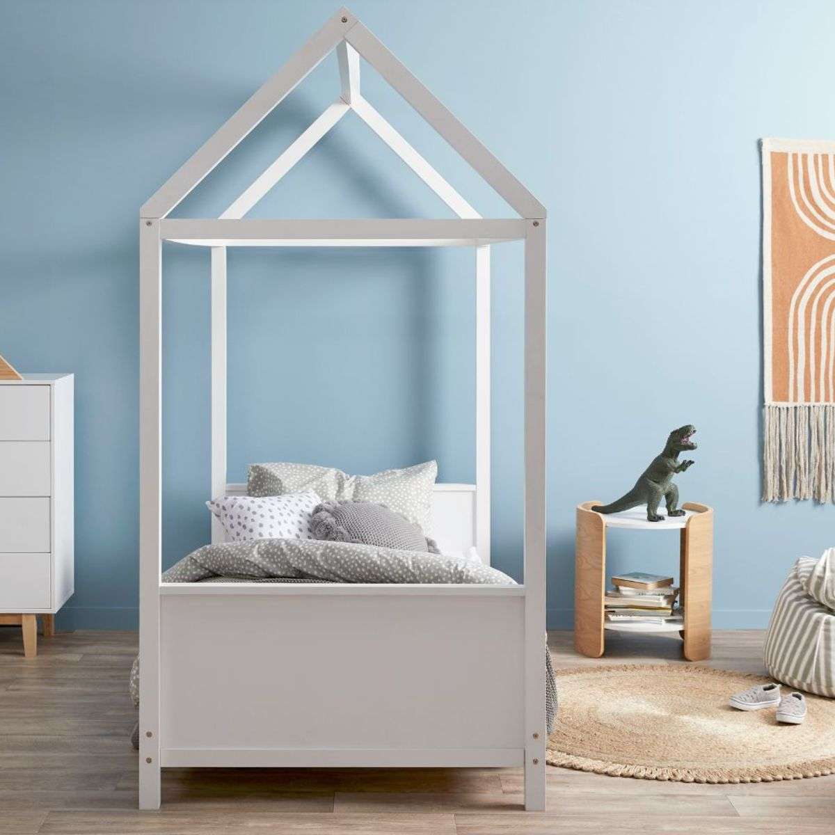 Finn Kids House Bed - Single - White