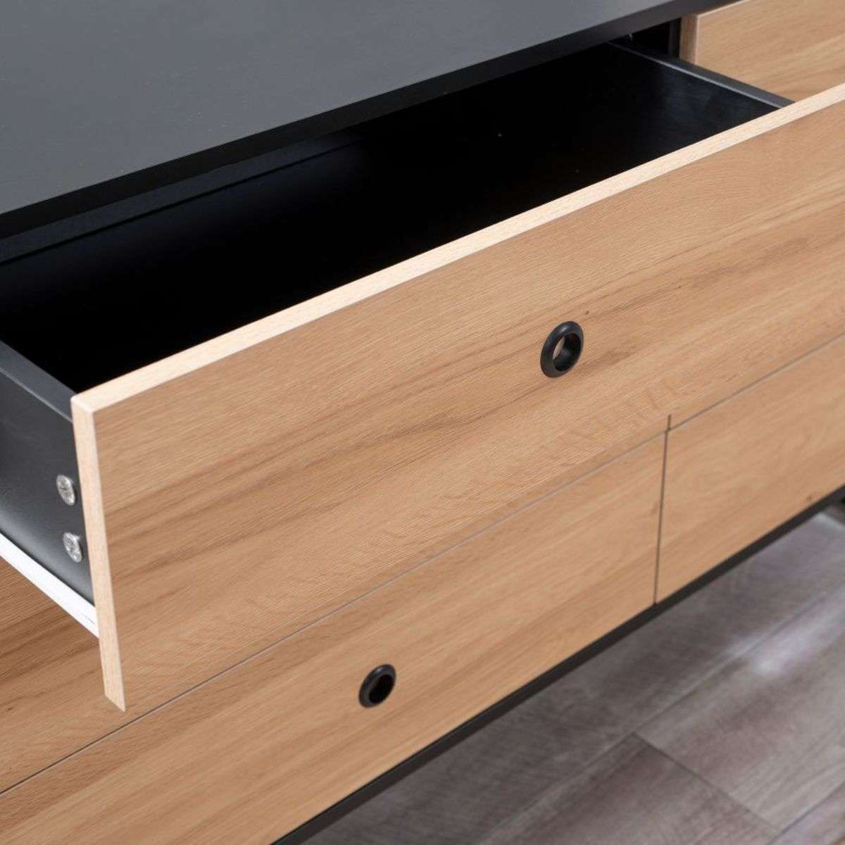Parker Six Drawer - Black