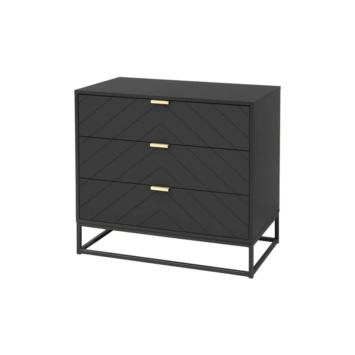 Inca Three Drawer - Black