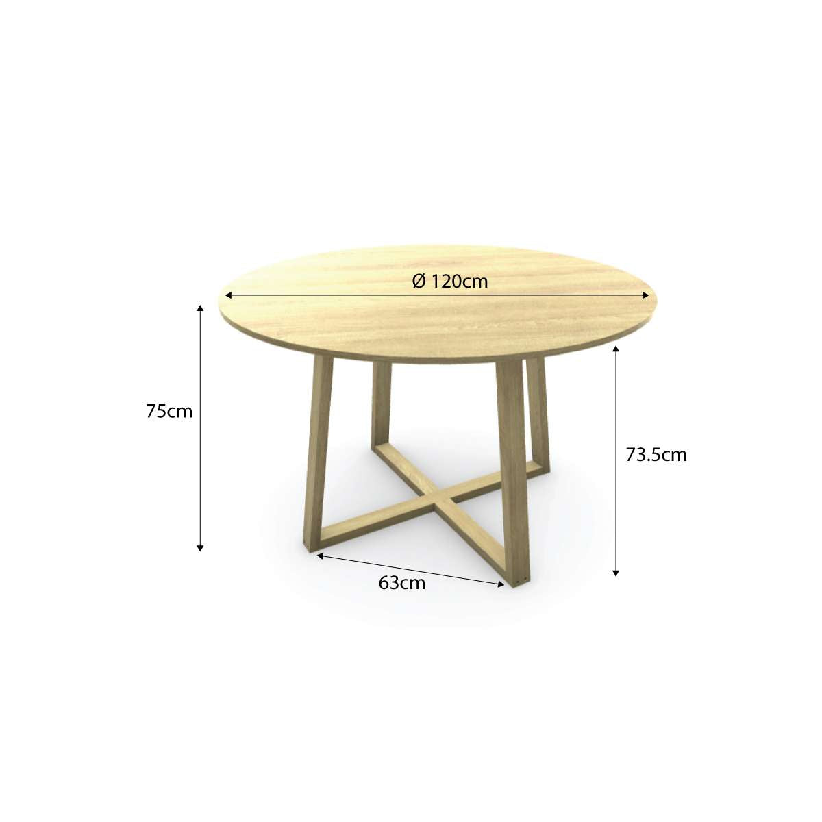 Kalley Natural Four Seater Dining Set