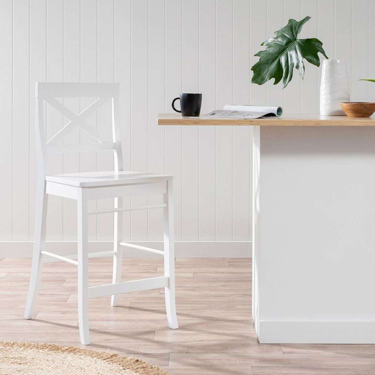 Hamptons Bar Stool - White