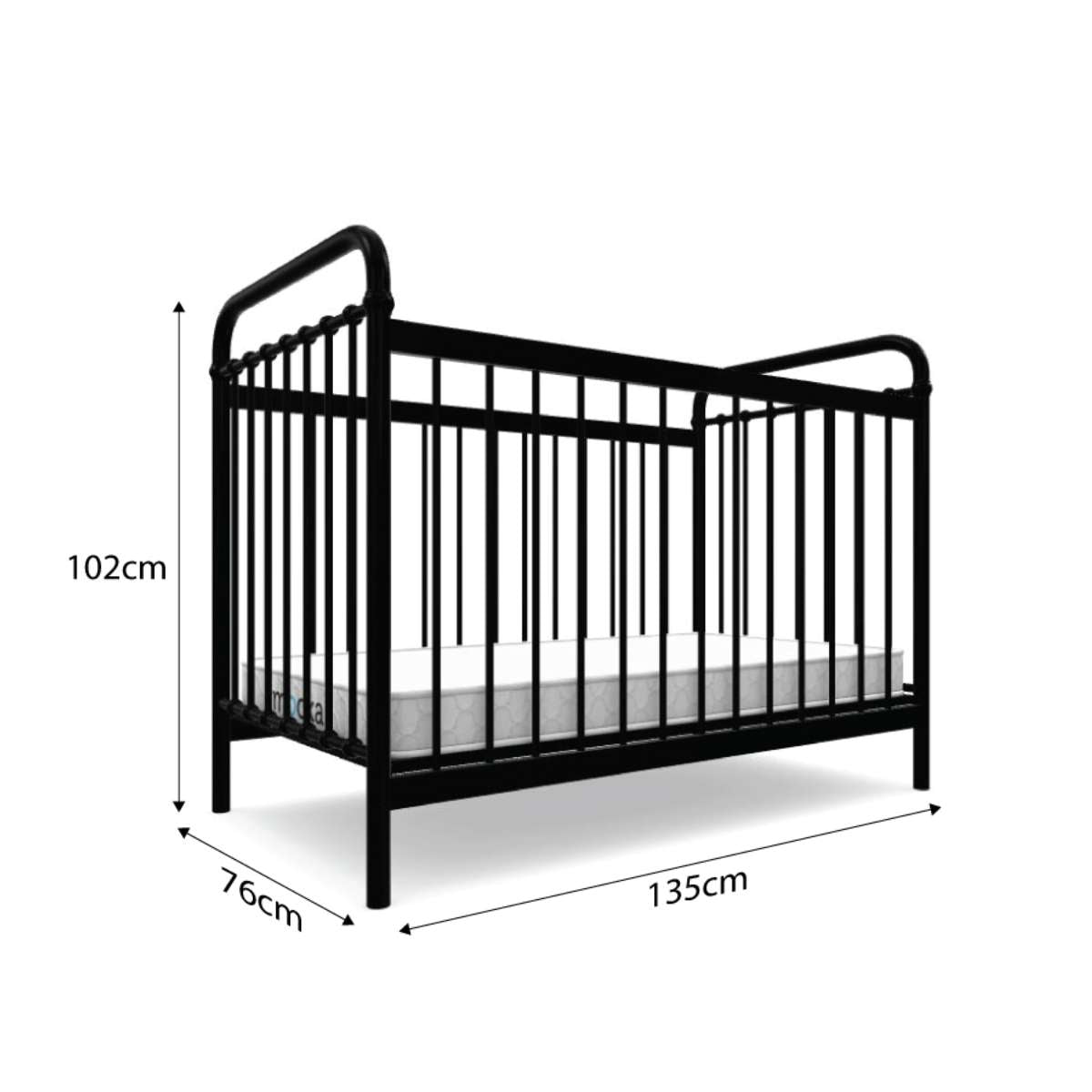 Sonata Cot - Black