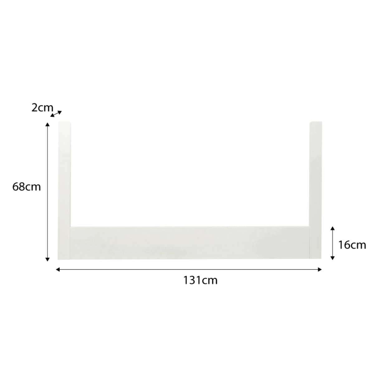 Aspen Cot Toddler Bed Conversion - White