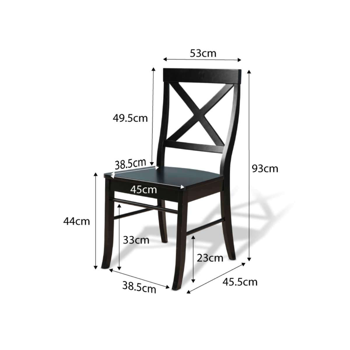 Hamptons Dining Chair - Black