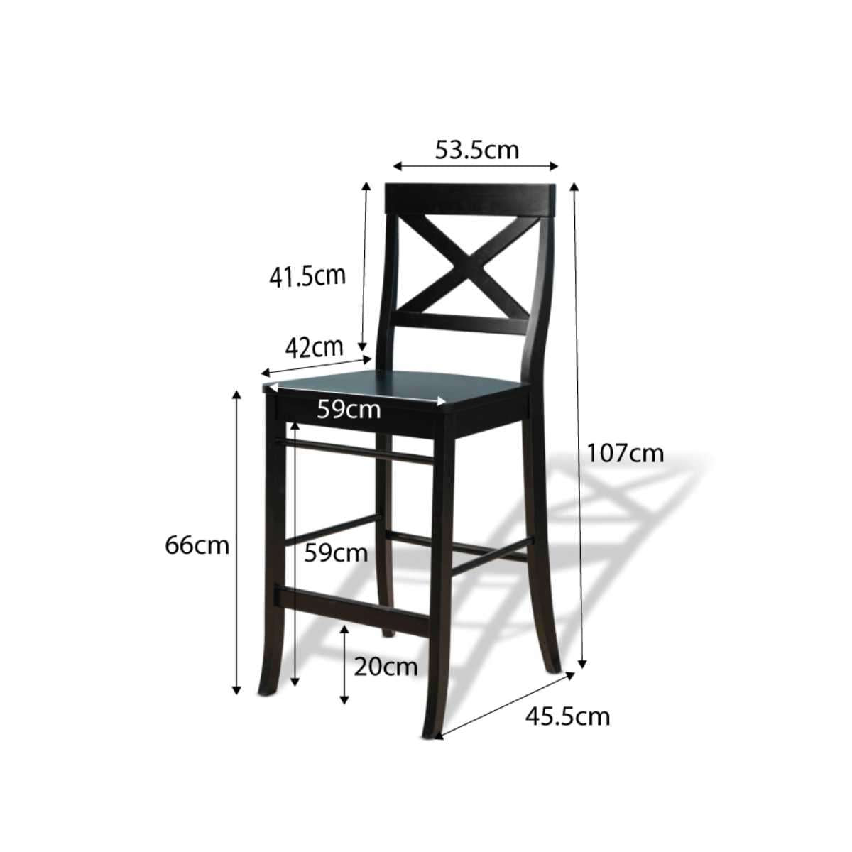 Hamptons Bar Stool - Black