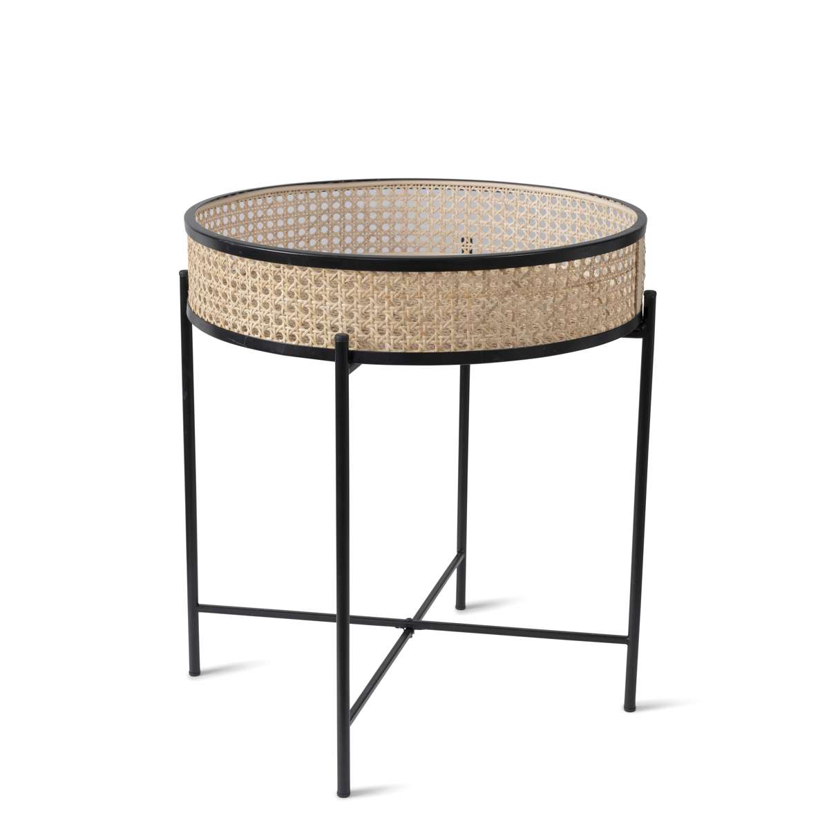 Southport Rattan Decor Stand - Large - Black