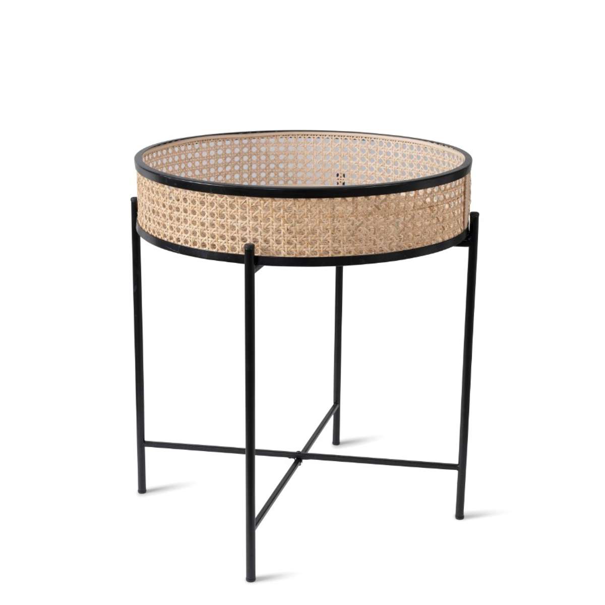 Southport Rattan Decor Stand - Large - Black