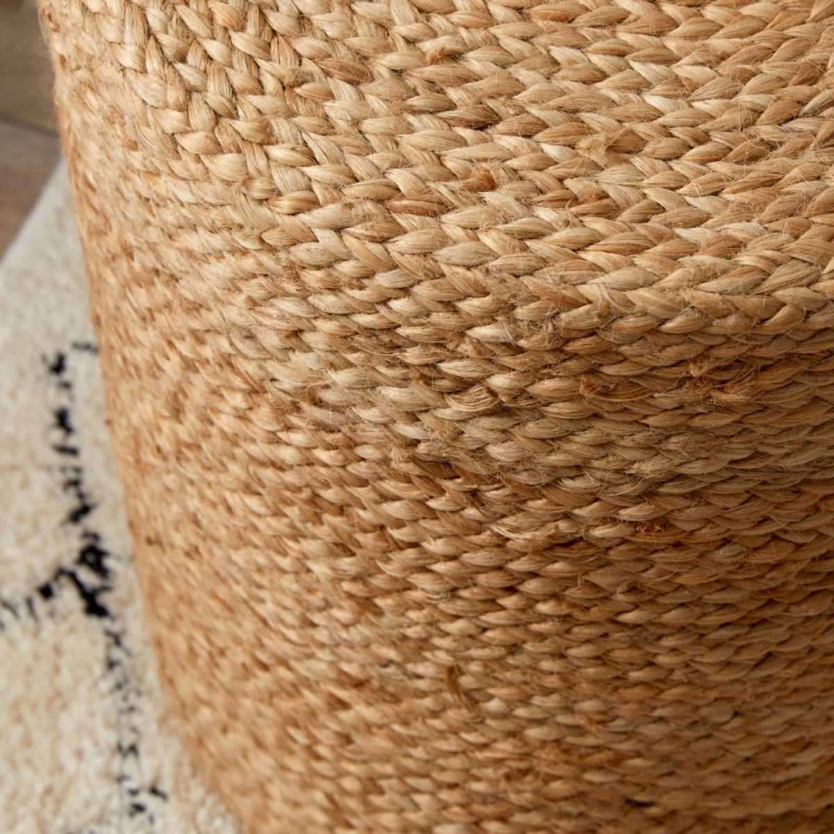 Jute Round Ottoman
