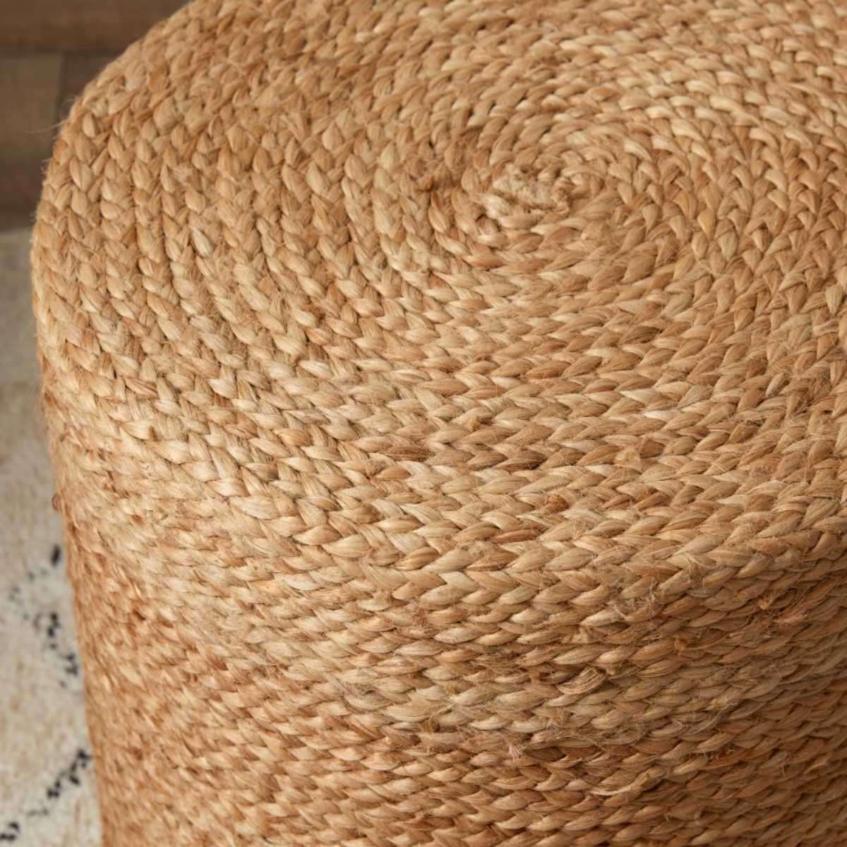 Jute Round Ottoman