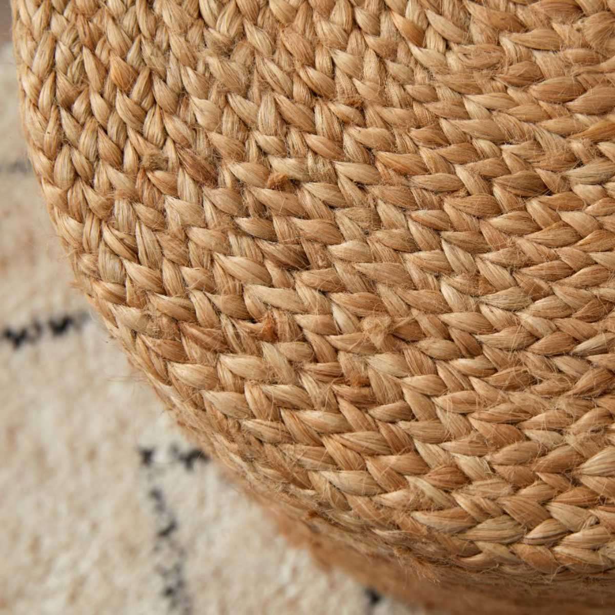 Jute Round Ottoman