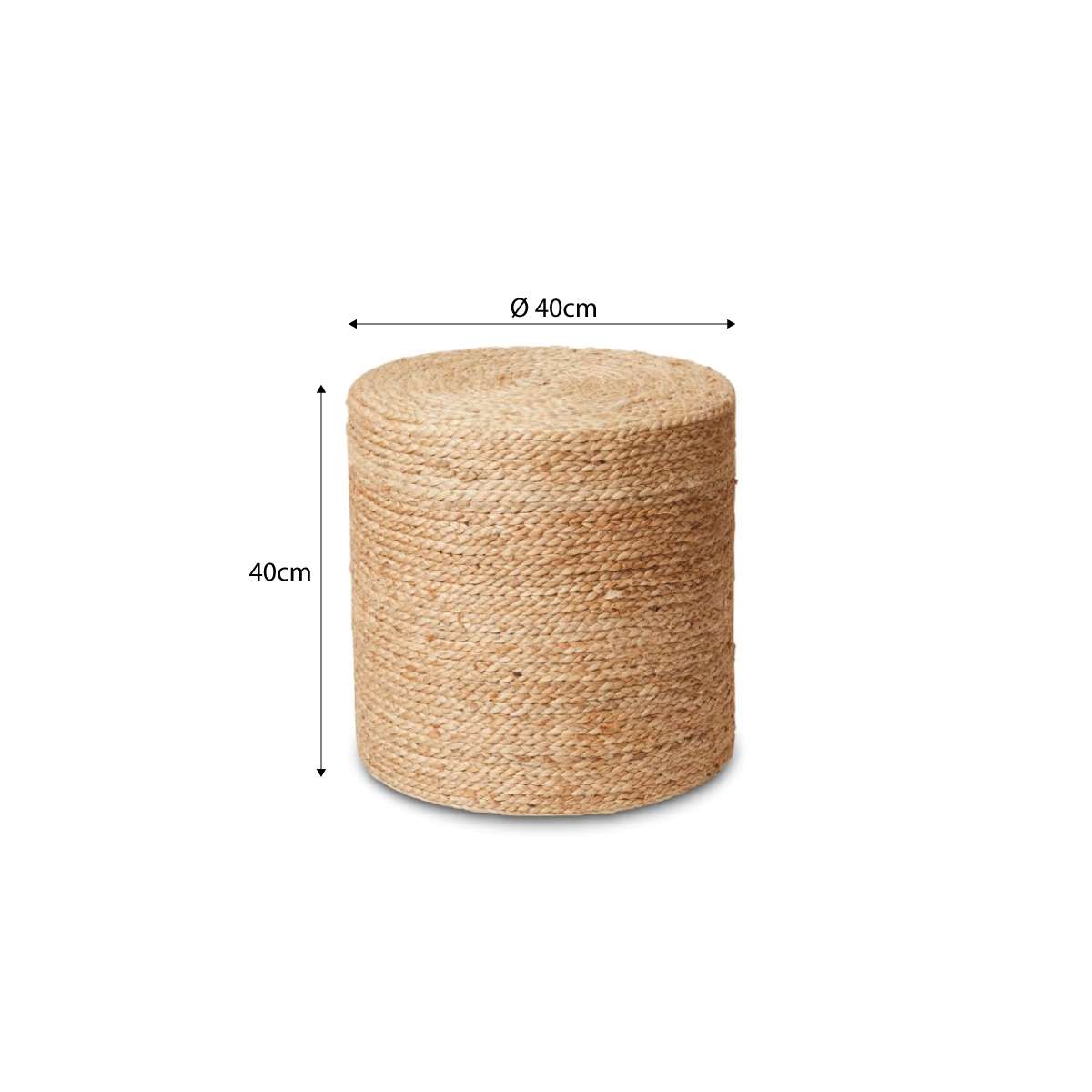 Jute Round Ottoman