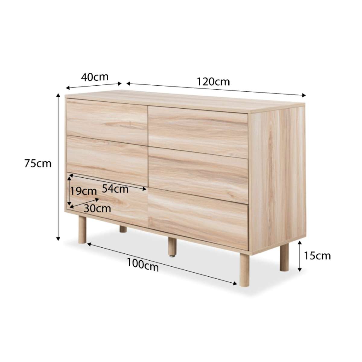 Sintra Six Drawer
