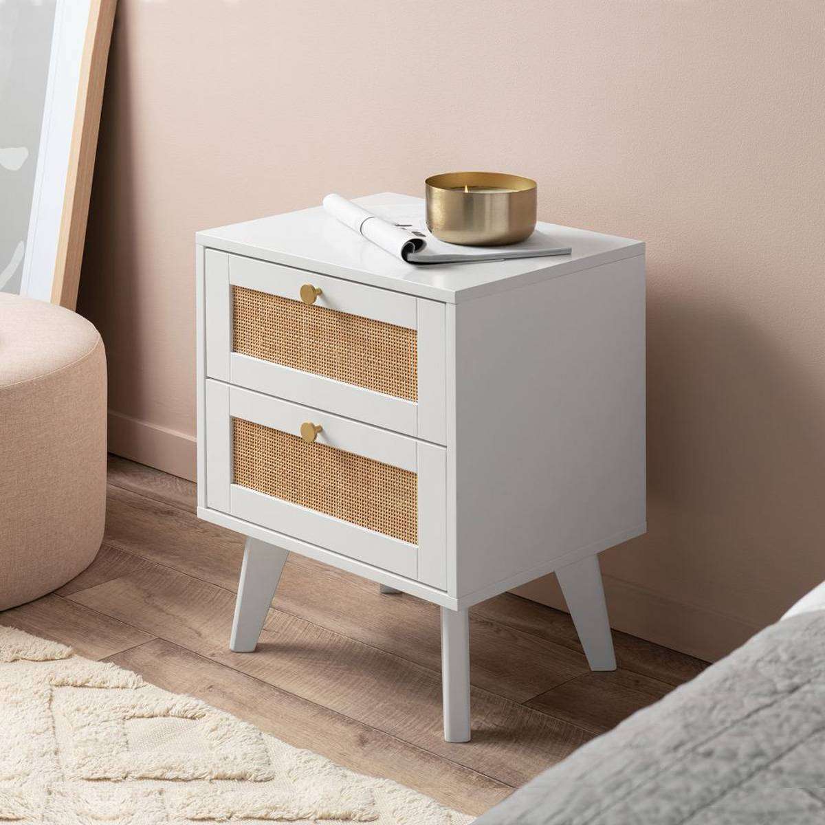 Georgia Two Drawer Bedside Table