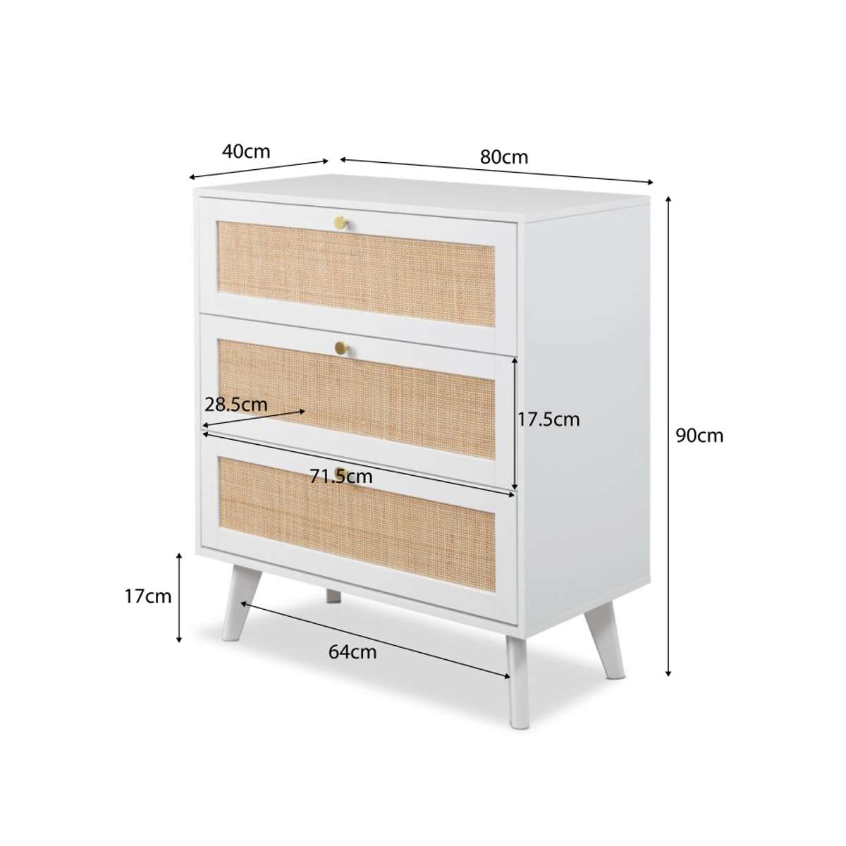Georgia Three Drawer