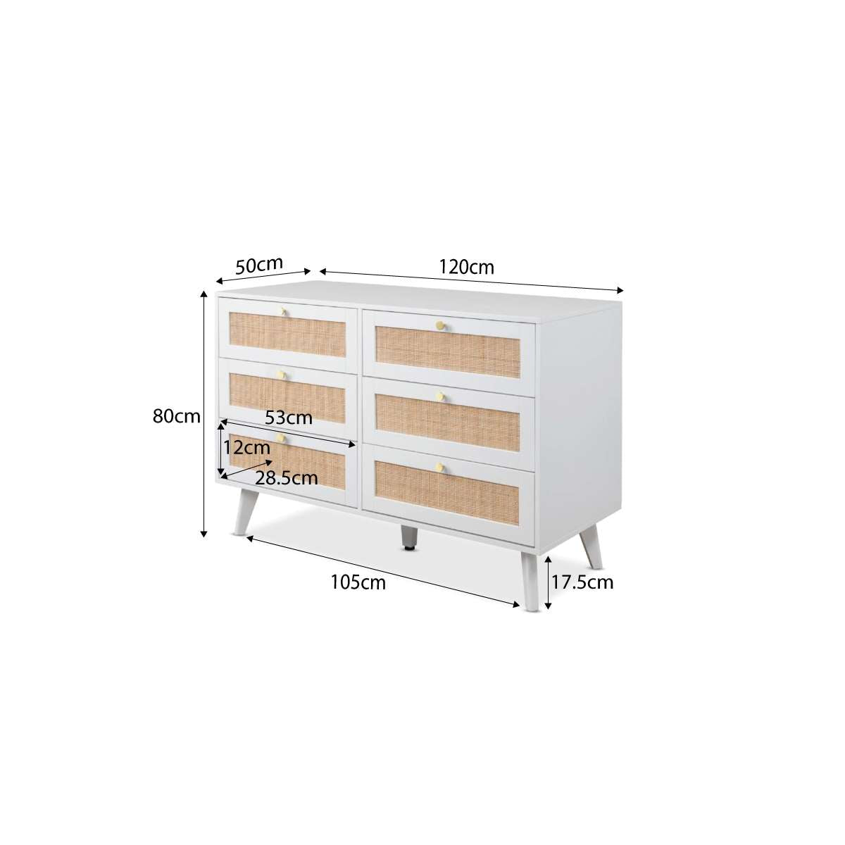 Georgia Six Drawer