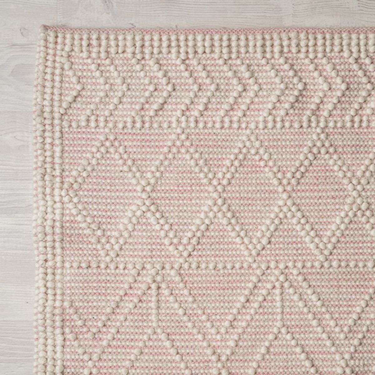 Greta Floor Rug - Natural/Pink - Medium